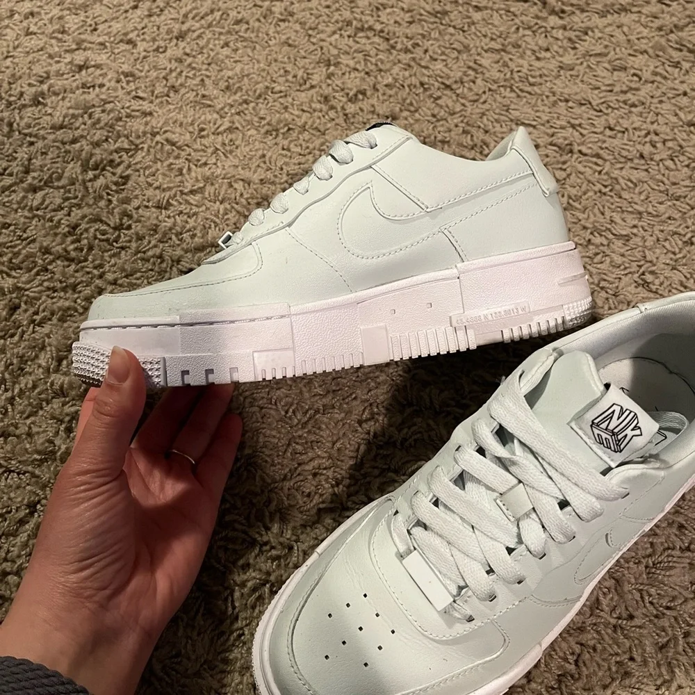 Nike Air Force 1 Mint Green Sneakers | Women’s Streetwear | Clean Classic - Picture 2 of 7
